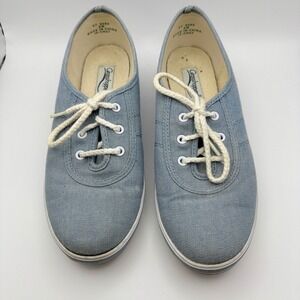 Grasshoppers Keds Women 8W Sneakers Light Blue EF9203 Canvas Lace Up
